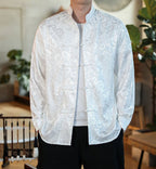 Tang men's silk jacket Chinese stand-up collar jacket Chinese style men's wear