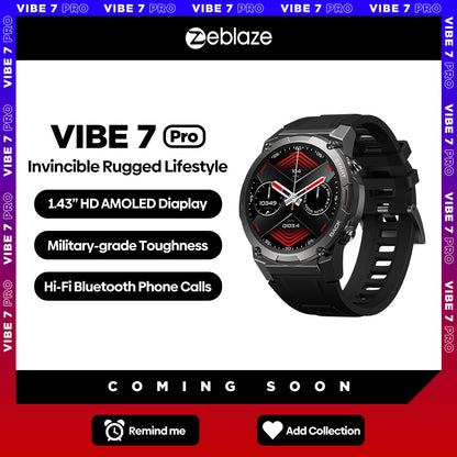 Zeblaze VIBE 7PRO 1.43-inch AMOLED display hi-fi bluetooth calling smartwatch