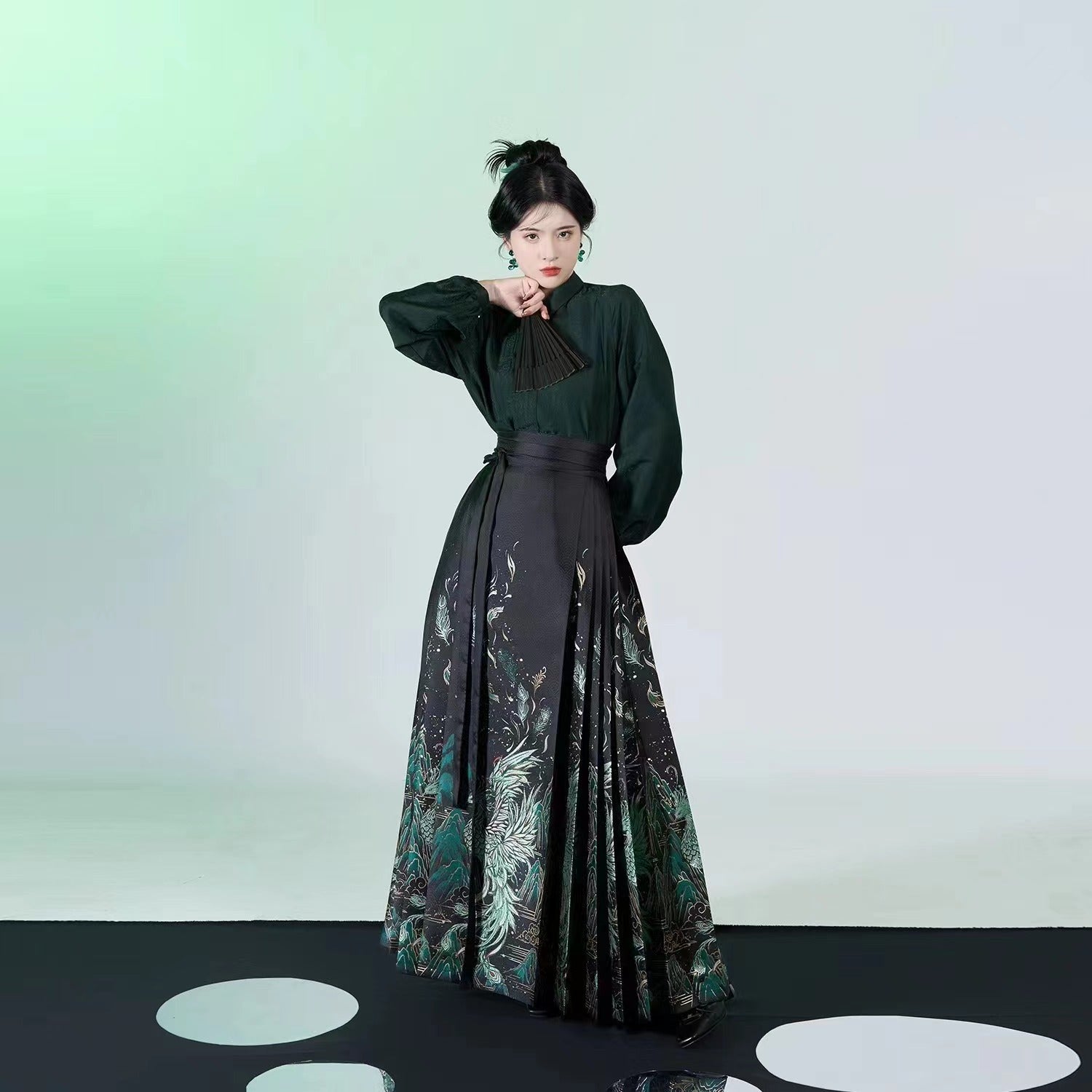 Qingyu Horse Face Skirt New Chinese Ming Hanfu Women's Daily Commuting Hanfu Modified Skirt Adult Horse Face Skirt