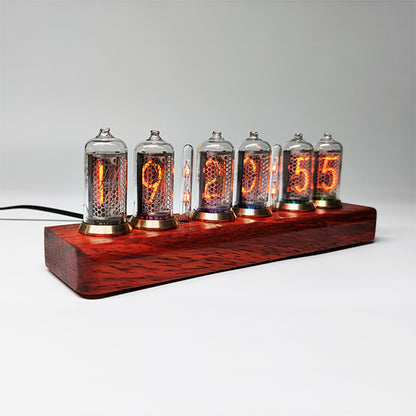 Original walnut creative desktop former Soviet Union IN8-2 and IN8 Bluetooth controlled Nixie tube clock ornaments