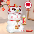 Solar Nodding Lucky Cat Car Decoration Ornament-1