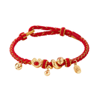 Zodiac Snake Red Rope Bracelet Red Agate Gold-Plated Charm-5