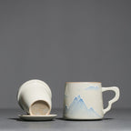 Vintage Tea Cup Hand-painted Far Mountain Tea Separate Cup-4