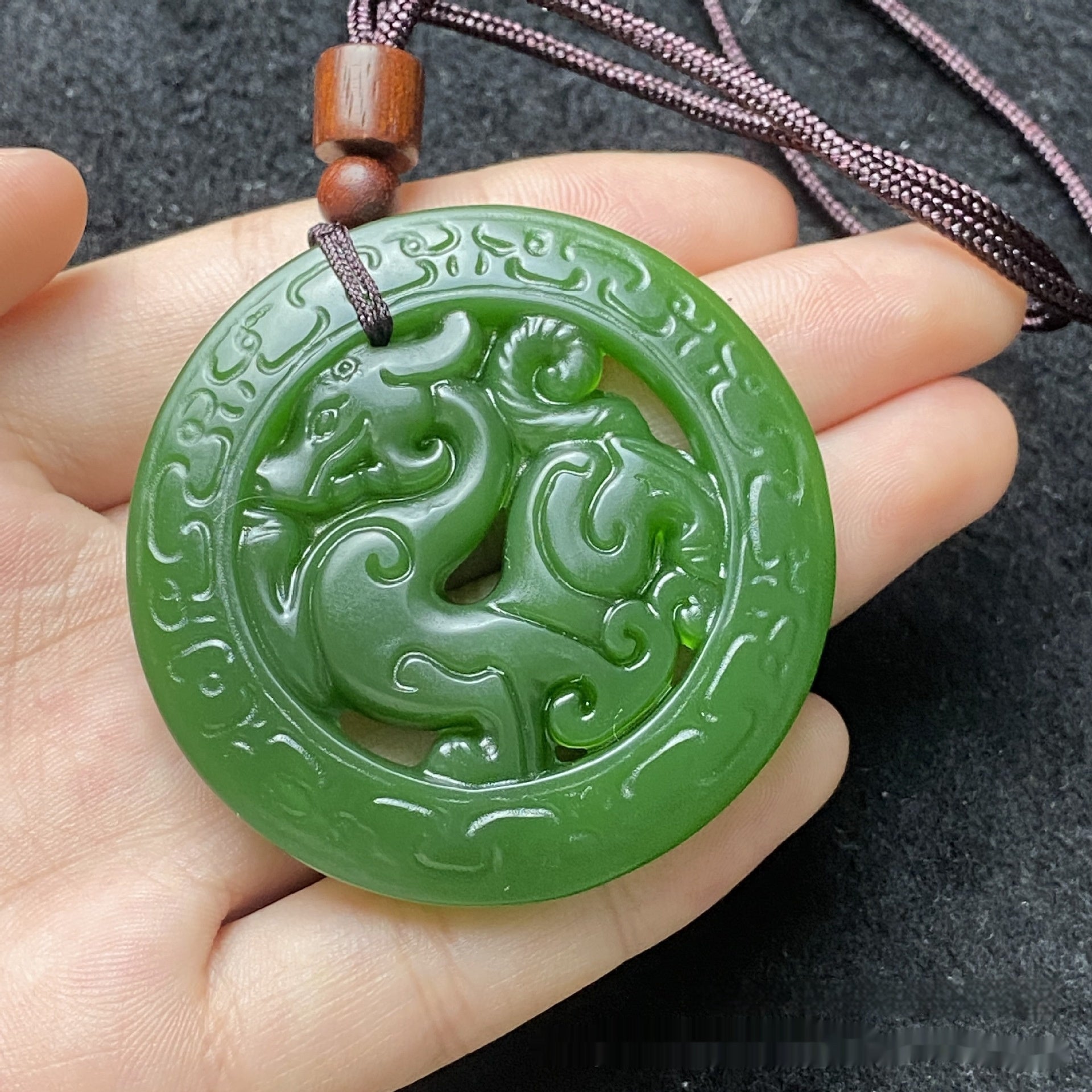 Hetian Jade Antique Dragon Carved Pendant