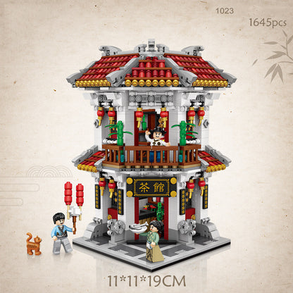 Chinese Street View Teahouse Inn Bao Zhilin Mini Pellet Toys