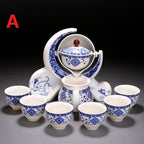Chinese Tea Ceremony Blue and White Ceramics Teapot Tea Set