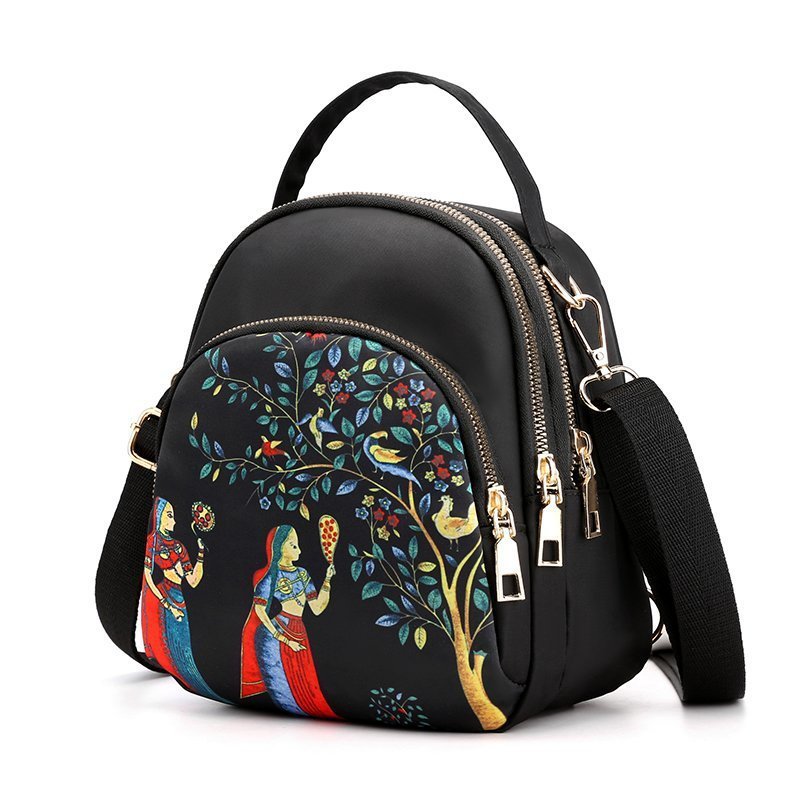 Fashion Country Style Ladies Literary Ethnic Simple Backpack