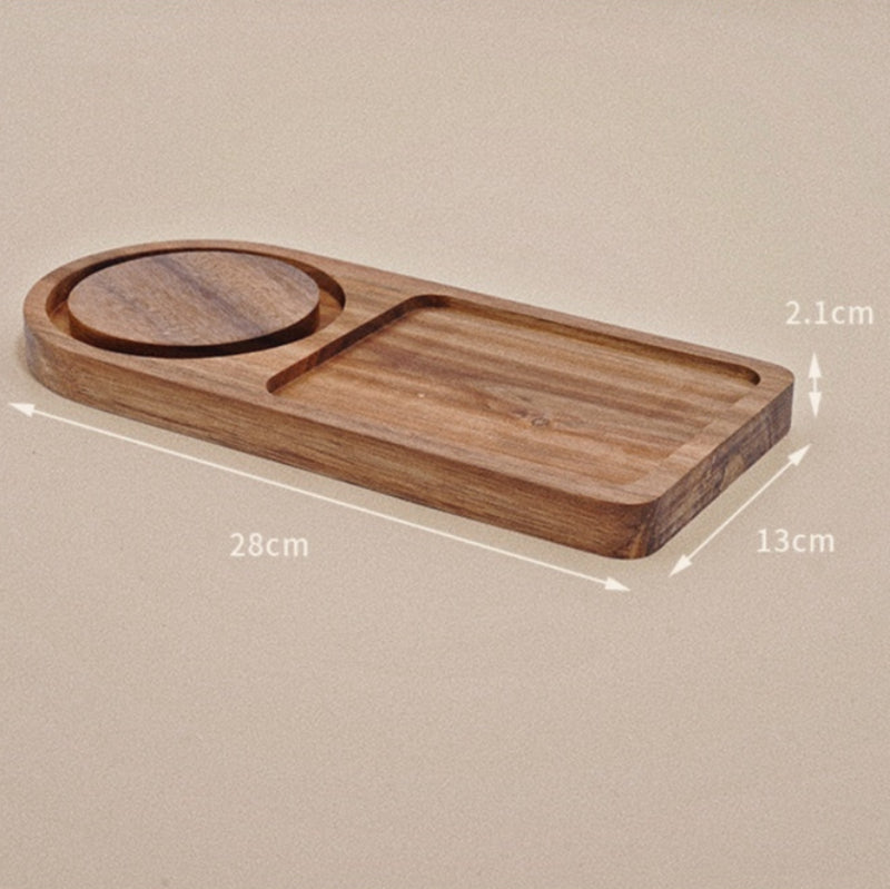 Wooden Tray, Coaster, Beverage Dessert, Dinner Plate Afternoon