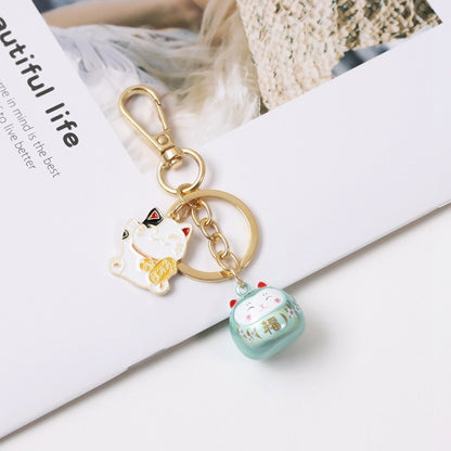 Cute Lucky Cat Car Keychain with Good Meaning