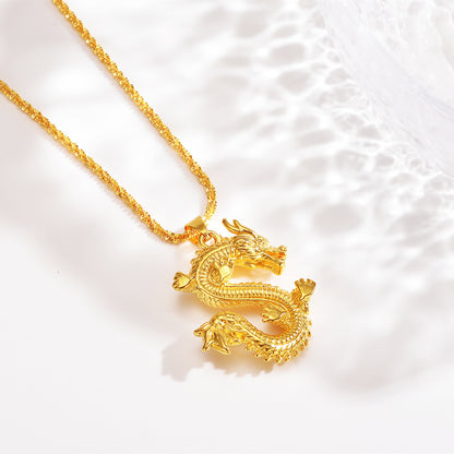 Zodiac Dragon Necklace Personality Fashion Chinese Style