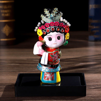 Chinese Style Peking Opera Mask Character Ornaments Home Accessories