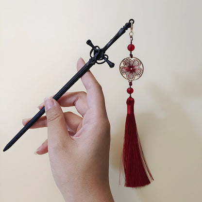 Sword Hairpin Tassel Hairpin Updo Chinese Ancient Style Clothing Accessories Modeling Headdress Hairpin