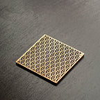 Carved Hollow Square Wooden Coasters Tea Cup