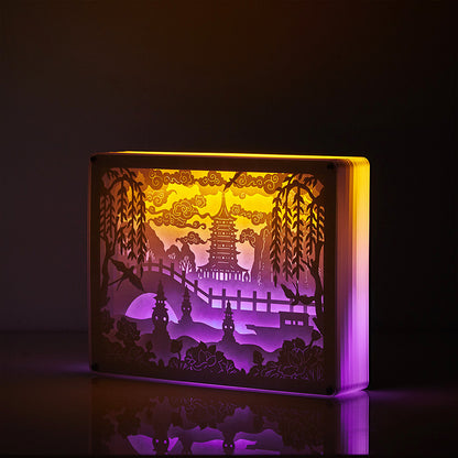 Bedside Eye Protection Night Lamp Paper Carving Lamp