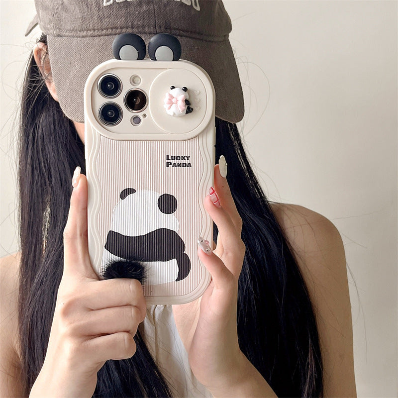 Cute Furry Panda Tail iPhone Series Phone Case