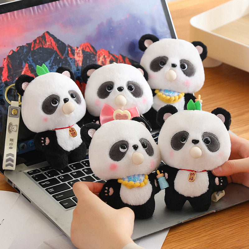 Plush Pendant Bubble Panda Keychain