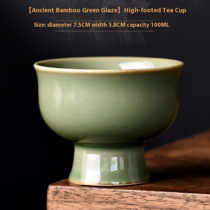 Green Bamboo Green Glaze Master Cup Single Cup Tea Cup