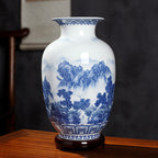 Blue And White Porcelain New Chinese Style Vase Ornament