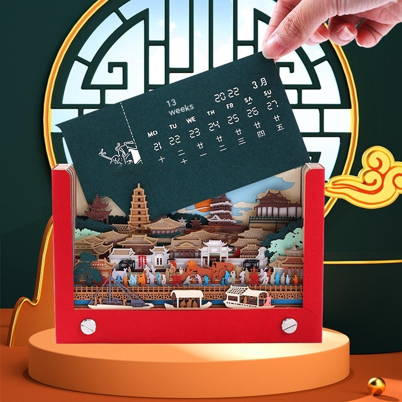 Chang'an Street Weekly Calendar Temple Of Heaven Palace Museum Desk Calendar Three-dimensional