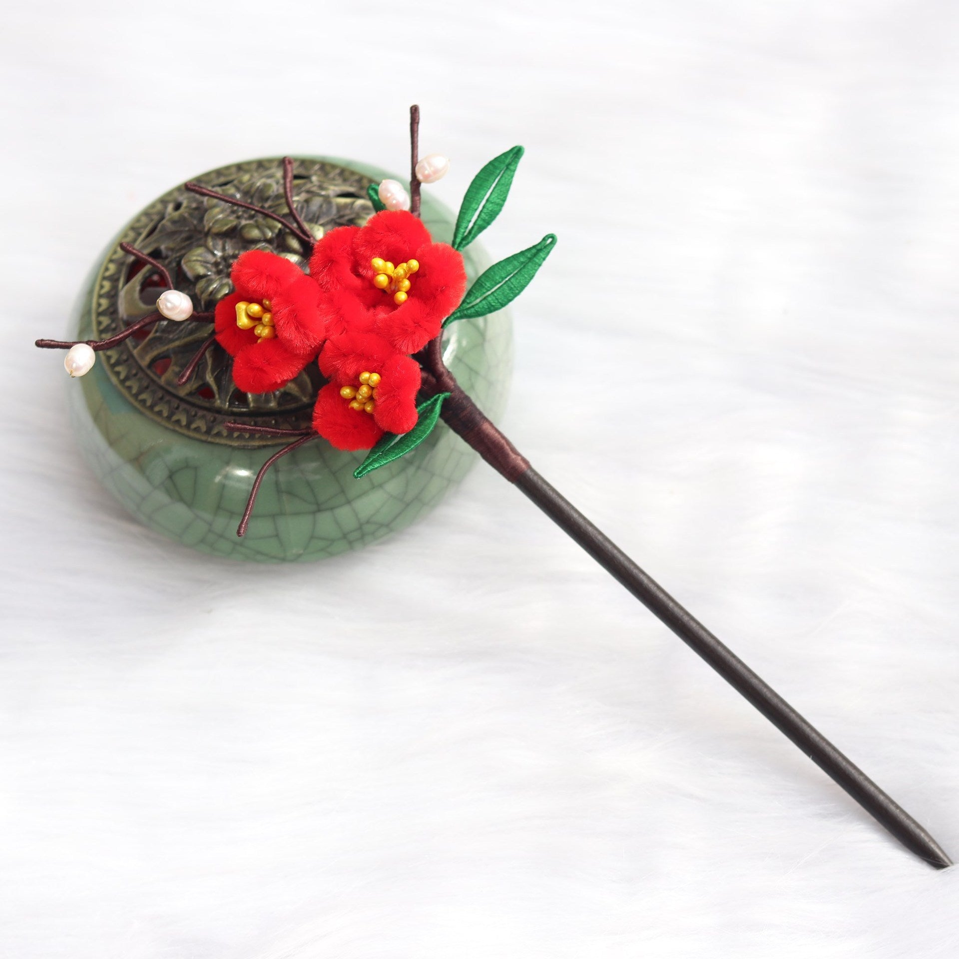 Coiled Hair  Flower Temperament Antique Head Ornament Hairpin