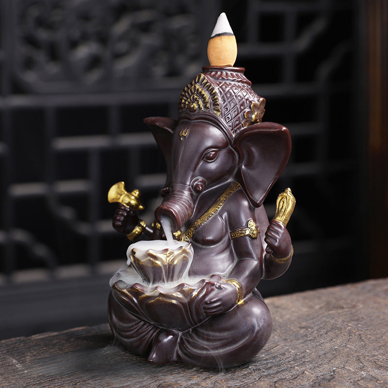 Burner Elephant Ceramic Ornaments Sandalwood Buddha Supplies