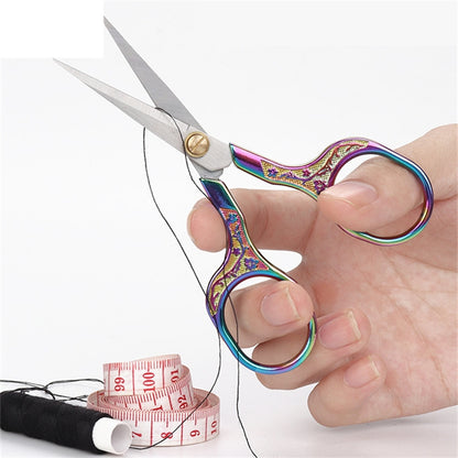 Plum Retro Scissors Stainless Steel Household Scissors Window Flowers Wool Embroidery