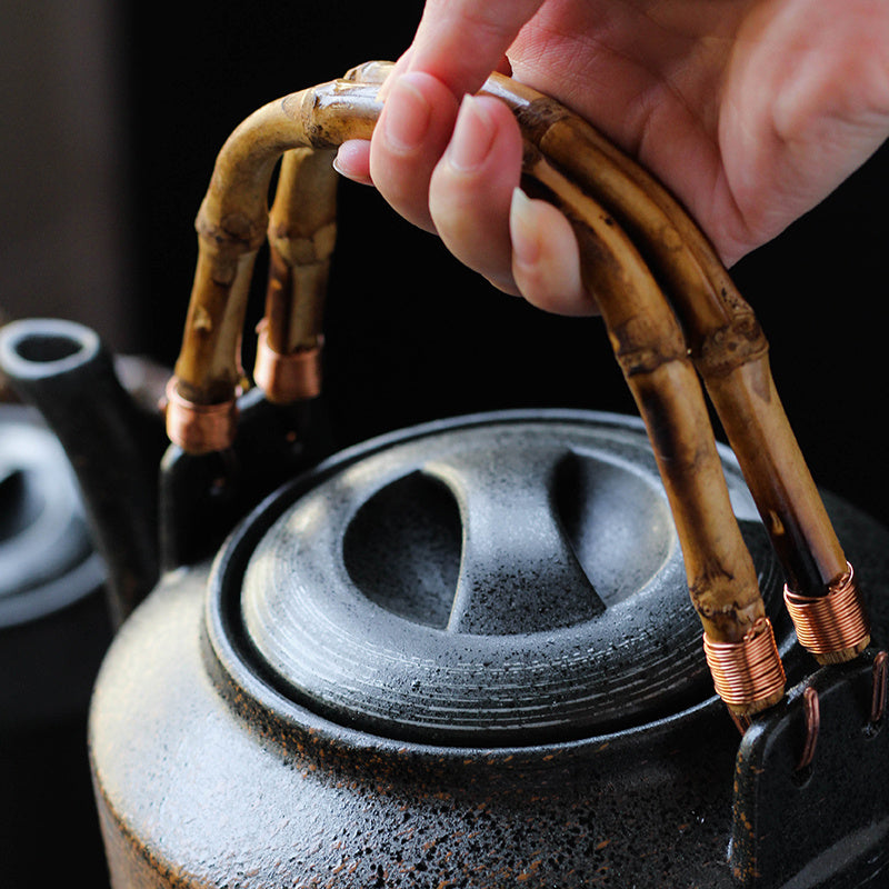 Large Capacity Retro Domestic Ceramic Teapot