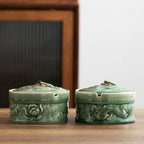Ceramic Yue Kiln Celadon Ashtray With Cover For Wind Protection