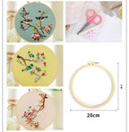 Chinese Style Flower and Bird Pattern Handmade Embroidery Material Kit-12