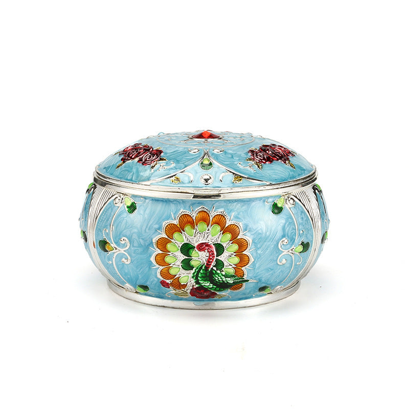Enamel Color Home Decoration Chinese Style Windproof Ashtray