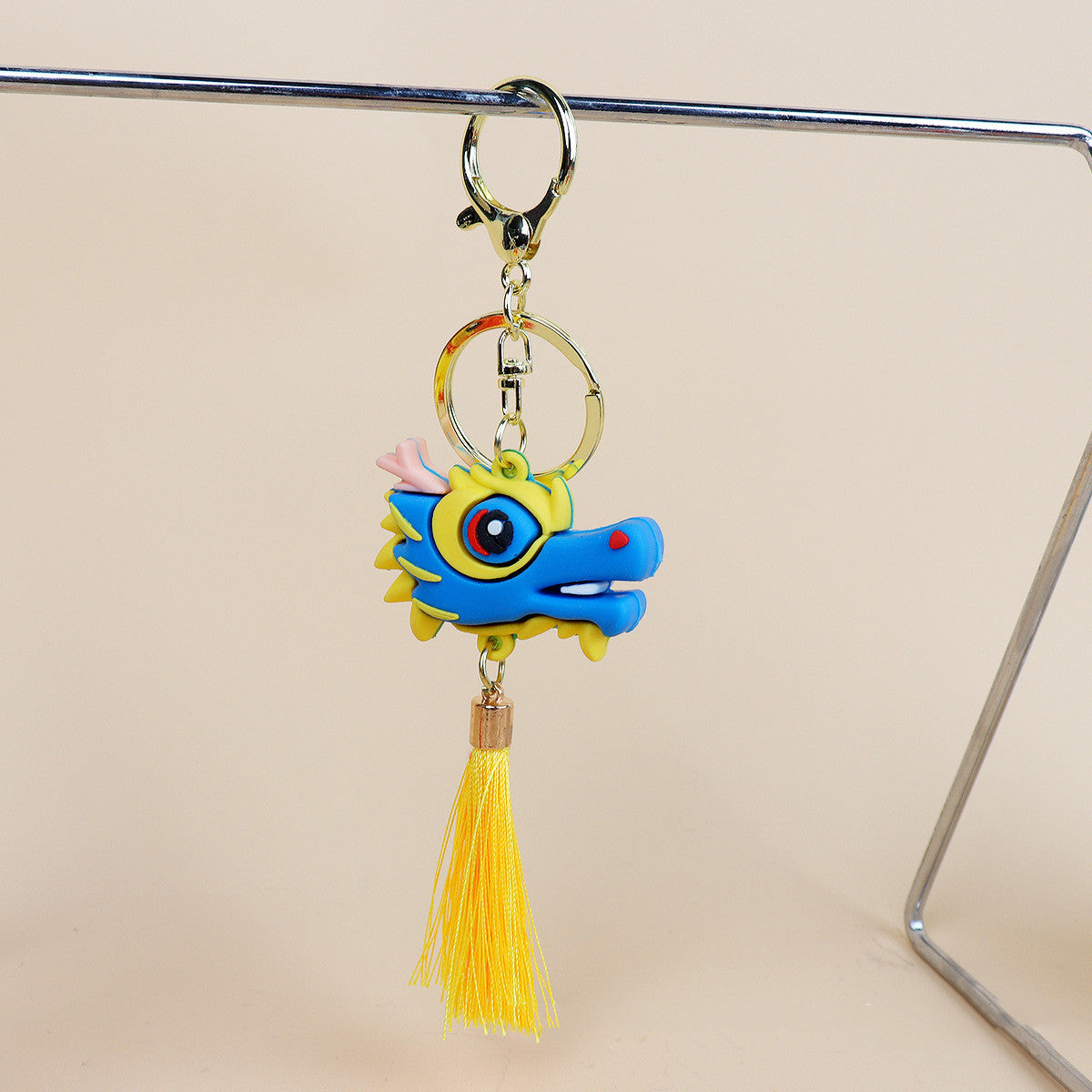 Fashionable Simple China Style Loong Dance Tassel Keychain