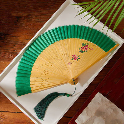 Portable Chinese Folding Fan For Women In Summer