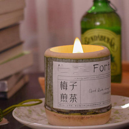 Indoor Long-lasting Bamboo Fragrance Aromatherapy Candle Gift