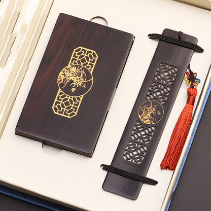 Mahogany Bookmark Card Holder Set Creative Chinese Style