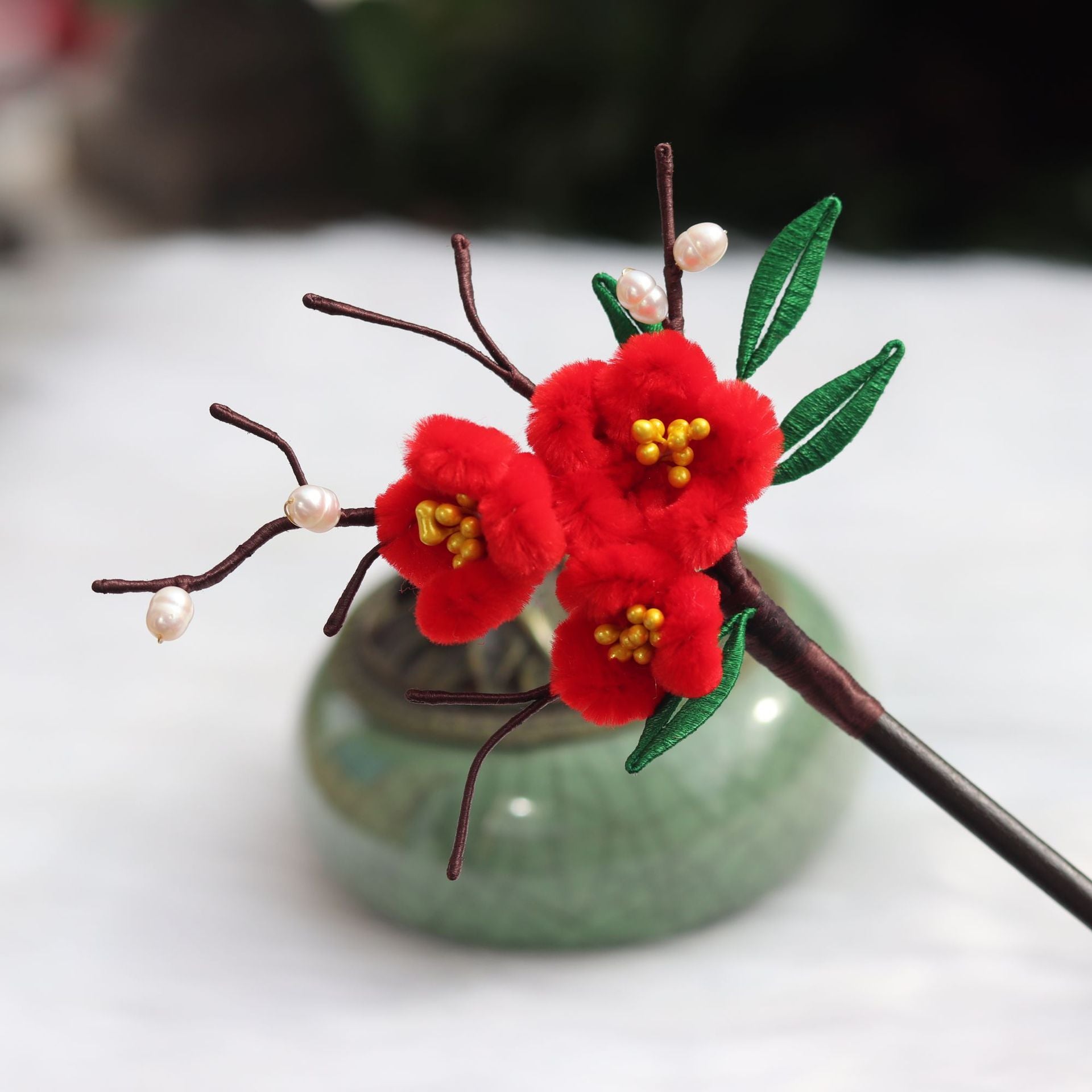 Coiled Hair  Flower Temperament Antique Head Ornament Hairpin