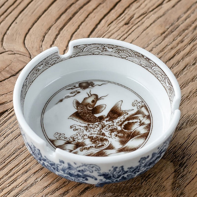 Creative Chinese Ceramic Ashtray Without Lid