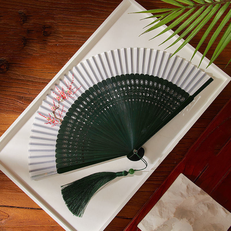 Portable Chinese Folding Fan For Women In Summer