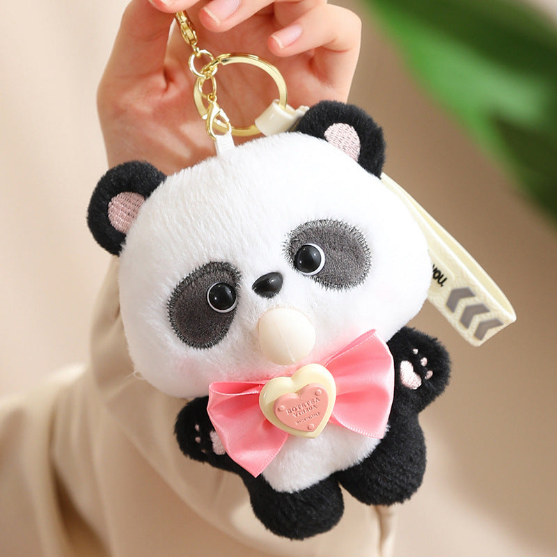 Plush Pendant Bubble Panda Keychain