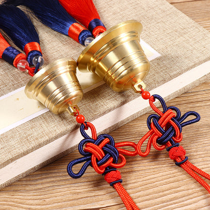 Chinese Creative Car Chinese Knot Copper Bell Crafts Ornaments