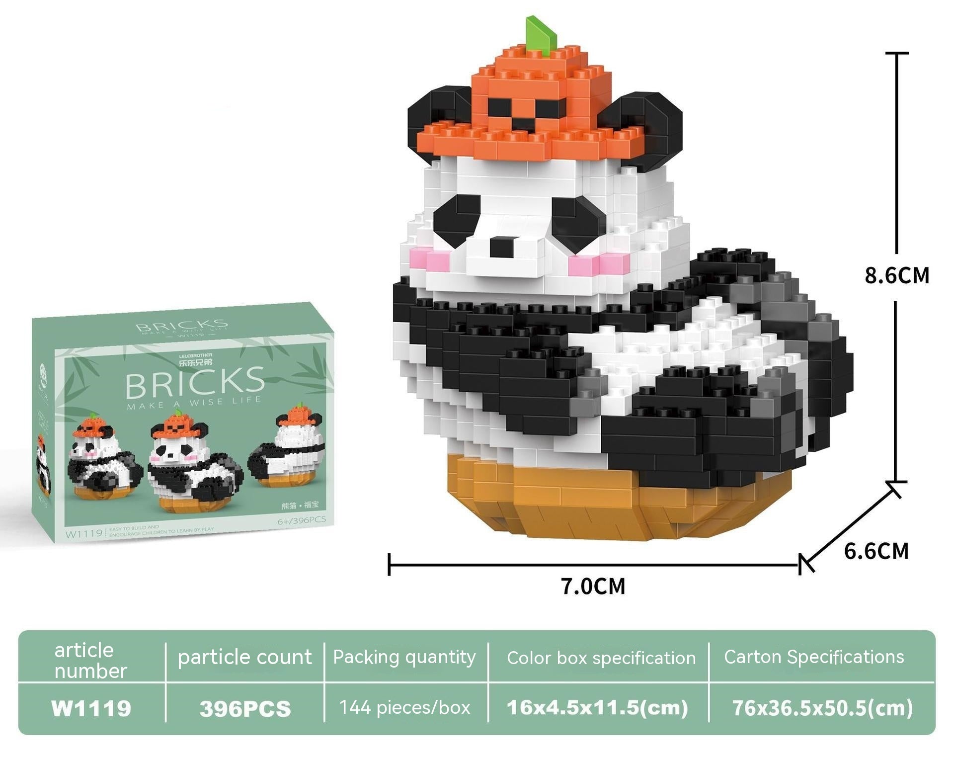 Giant Panda National Treasure Building Blocks Toys