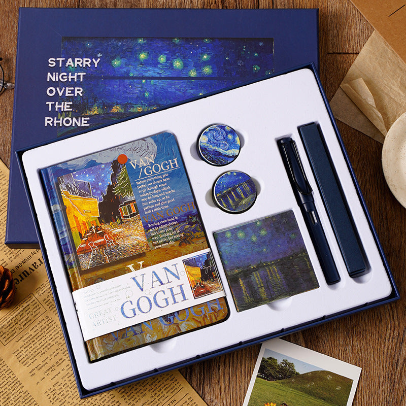 Oil Painting Hand Account Set Creative Art Notebook Notepad Gift Box