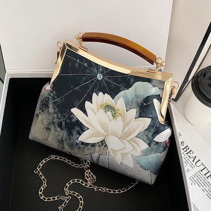 Women's Handbag Chinese Style Peony Crossbody Bag