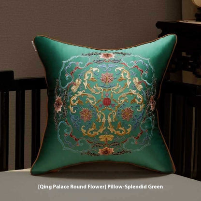 Chinese classical hand-embroidered pillowcase