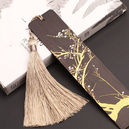 Wooden Handicraft  Chinese Style Tassel Bookmark Creative