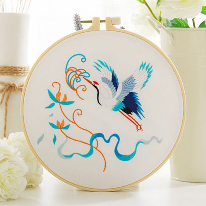 Chinese Style Flower And Bird Diy Hand Embroidery Material Bag