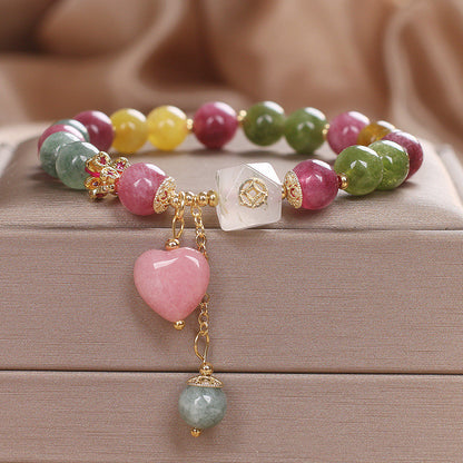 Women's New Chinese-style Natural Color Tourmaline Bracelet