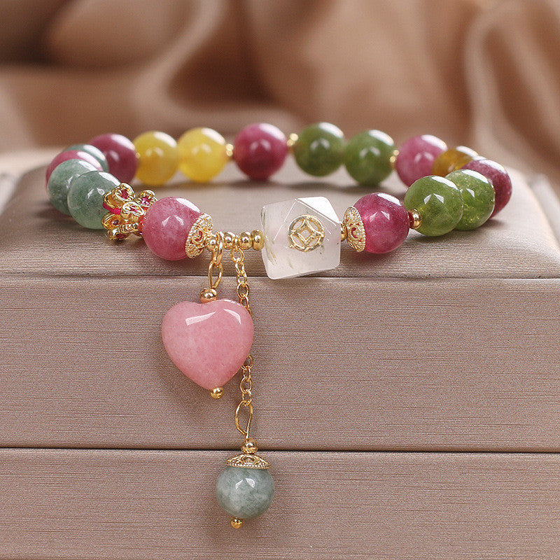 Women's New Chinese-style Natural Color Tourmaline Bracelet