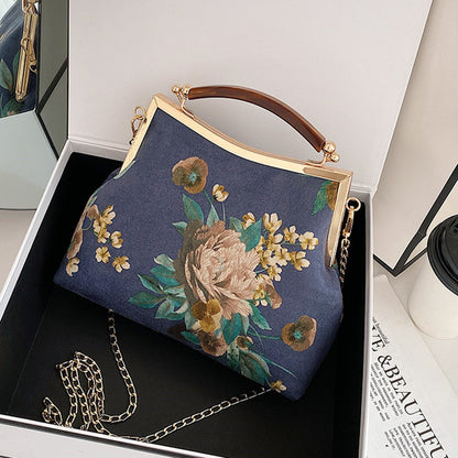 Women's Handbag Chinese Style Peony Crossbody Bag