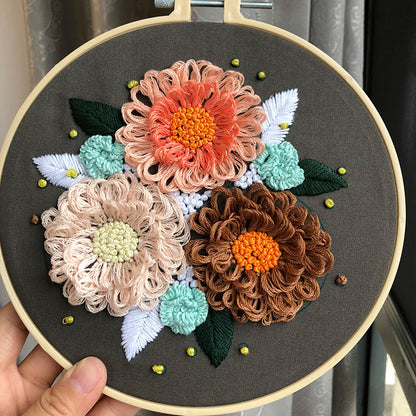 DIY Flower Embroidery Kit - 3D Embroidery Pack - China Creative Hub