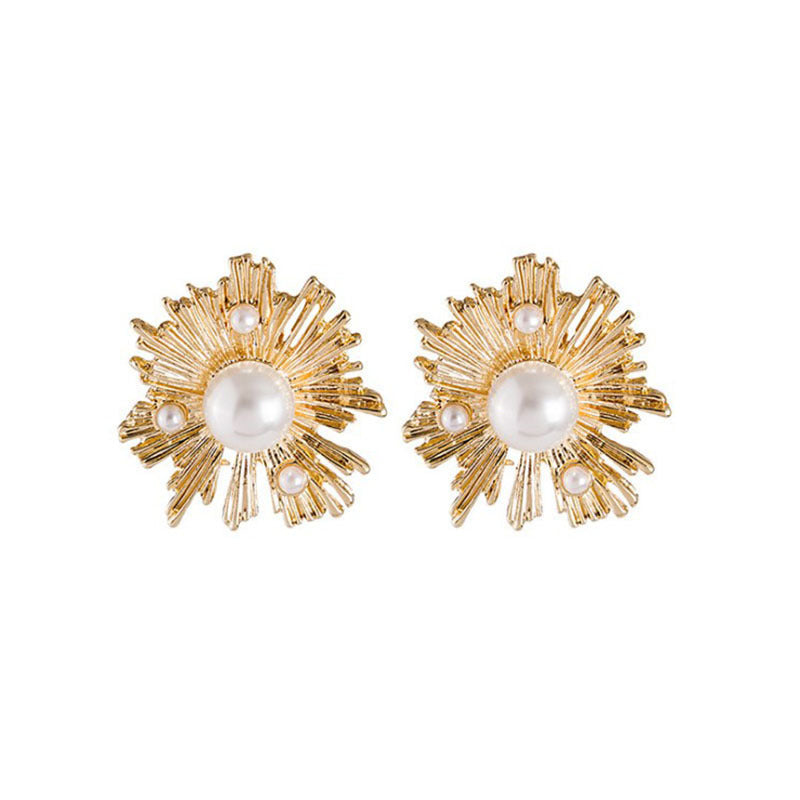 Vintage High-end Earrings Pearl Ocean Scallop-shaped Creative Earrings Earrings